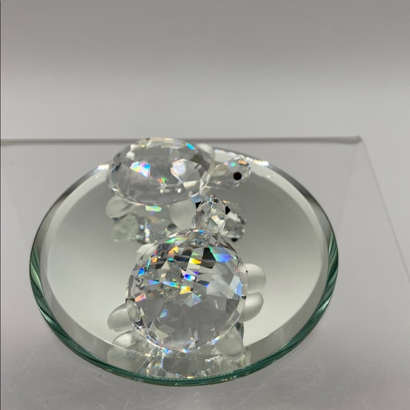 Swarovski Crystal Baby Tortoises Set of 2 With Mirror Base - Picture 4 of 8